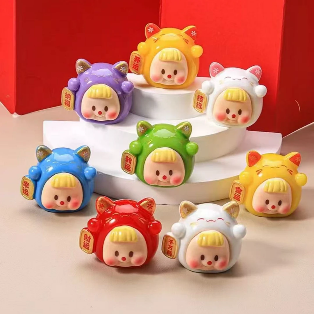 【九宫格直播拆】招财朵妹粒萌粒摆件DIY