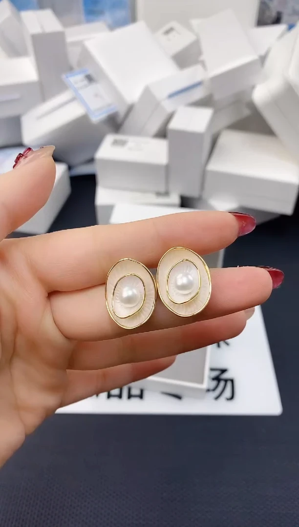 未镶嵌耳饰淡水珍珠ED1082