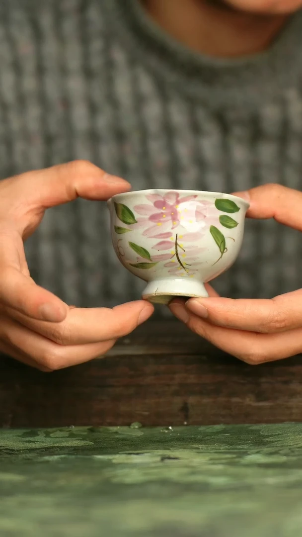 陶瓷青诗集手工手绘瓷器