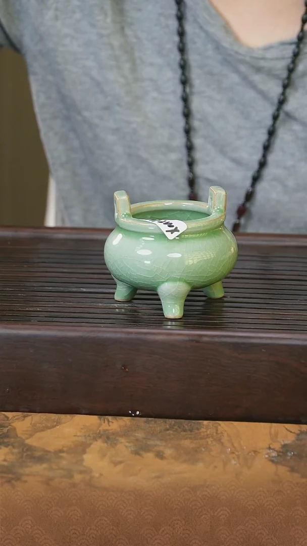 摆件望瓯陶溪川粉青香炉