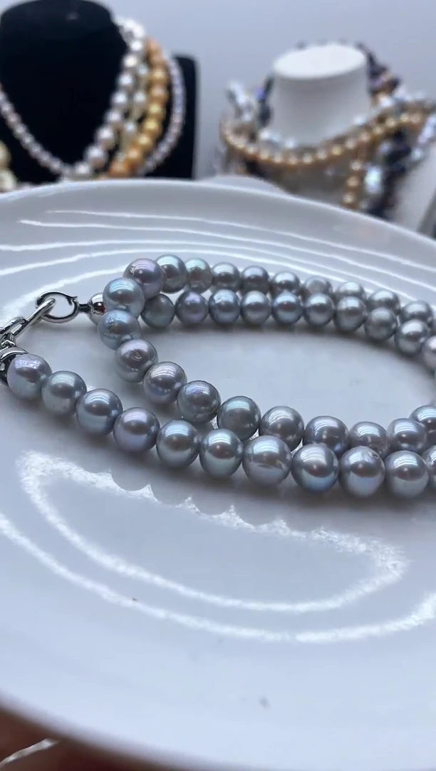 【闪购商品】淡水珍珠颈饰钛钢160