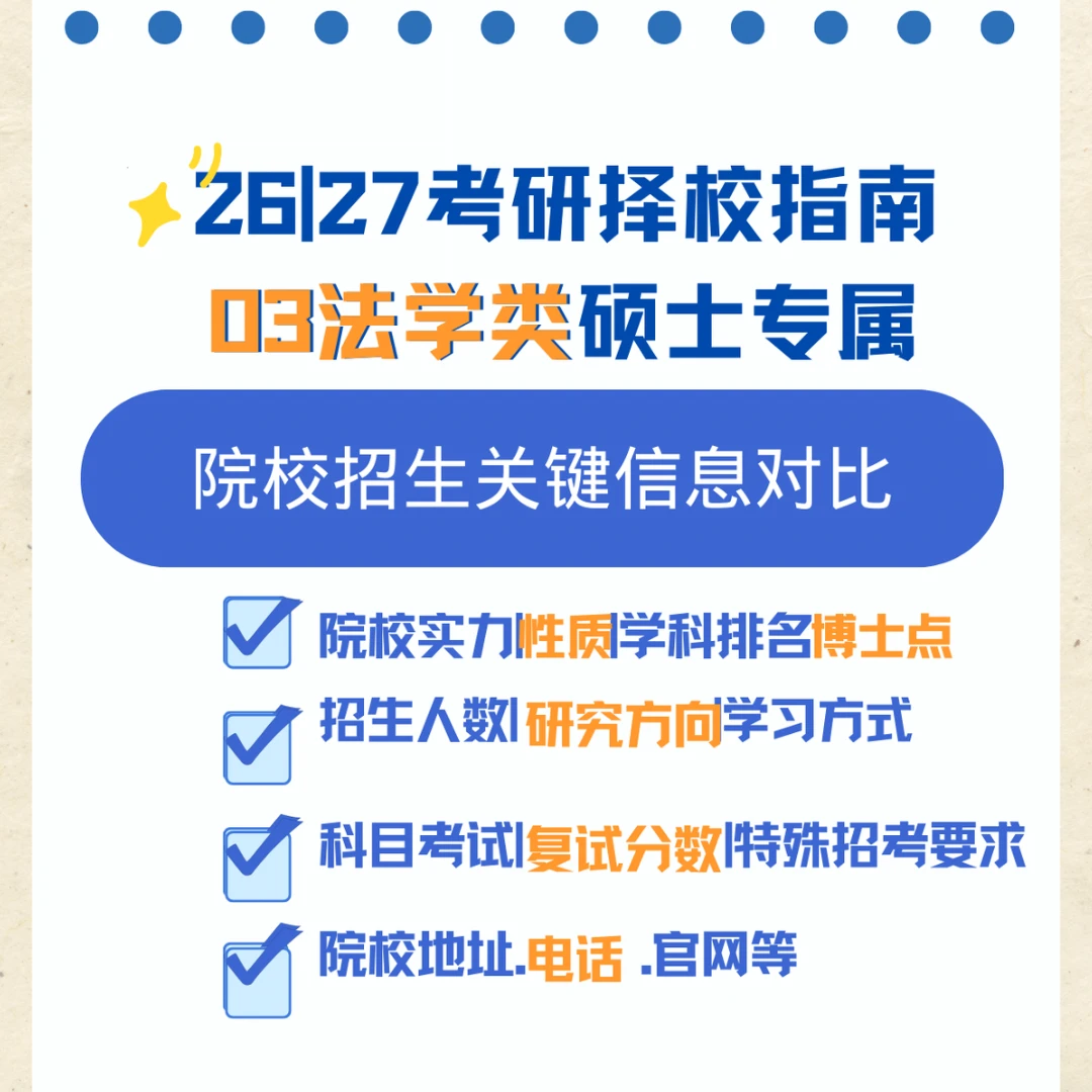 03法学类考研择校2627考研择校数据Excel表