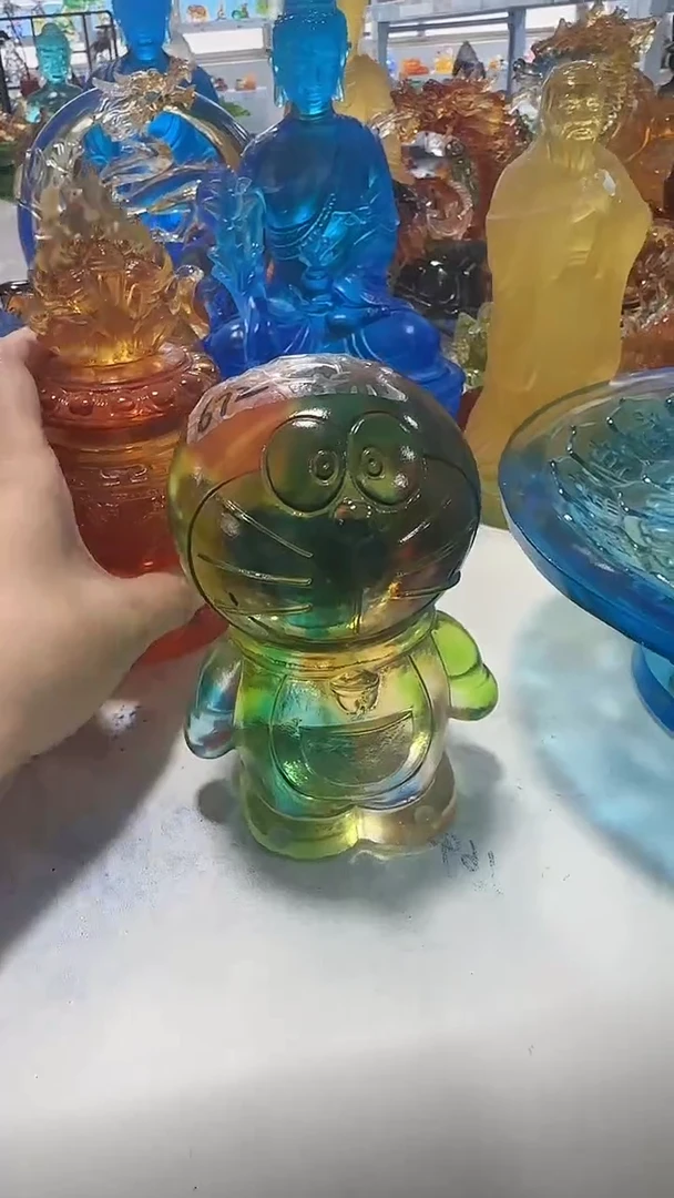 手工艺品琉璃672  哆啦A梦 古法琉璃  微瑕介意勿拍 不退不换