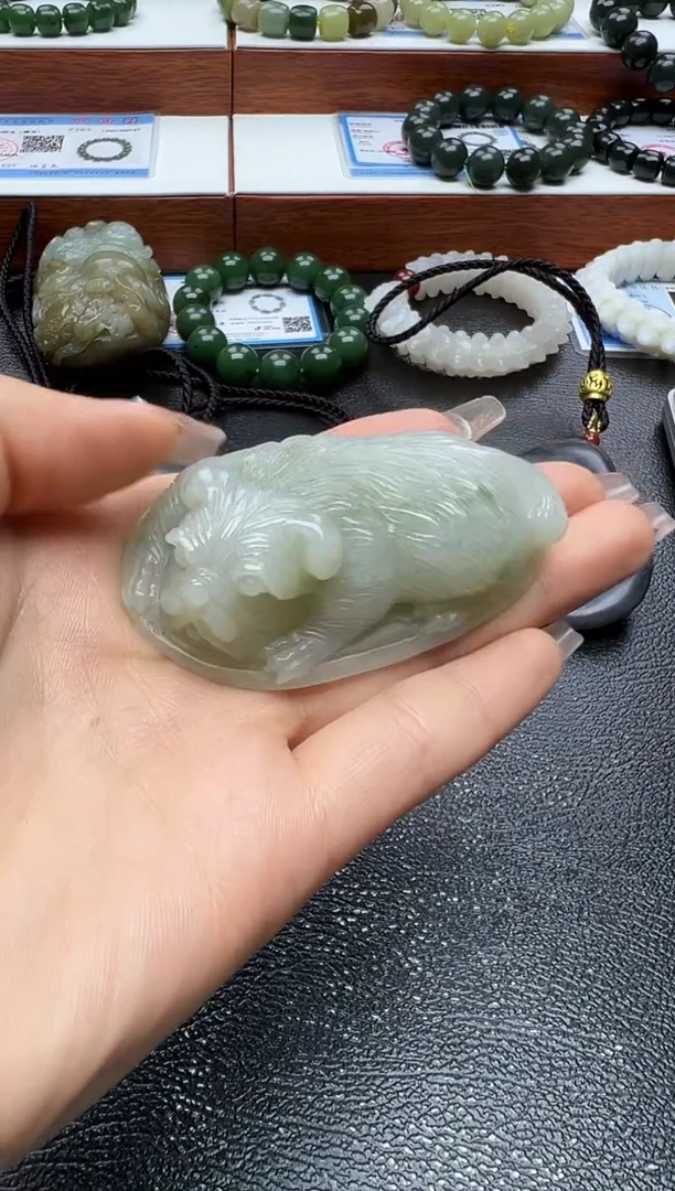 未镶嵌和田玉把件旺旺来财摆件