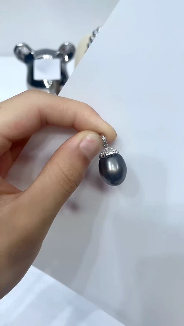 银S925镶嵌海水珍珠颈饰14-15