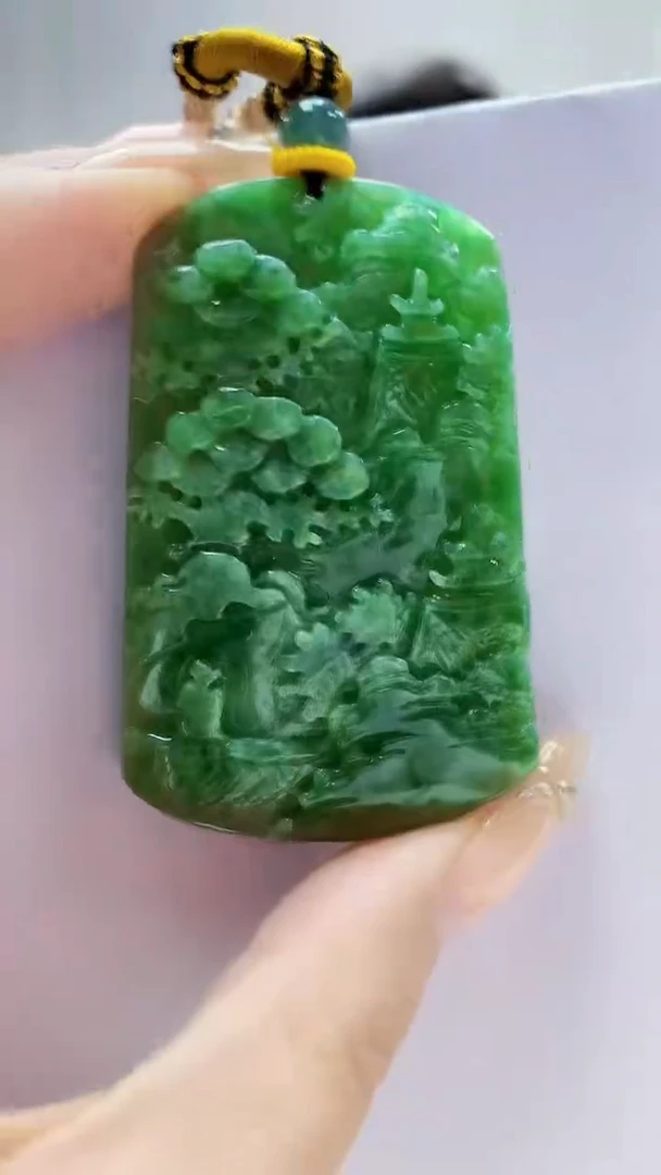 未镶嵌定制翡翠5145DD-毛货挂件17