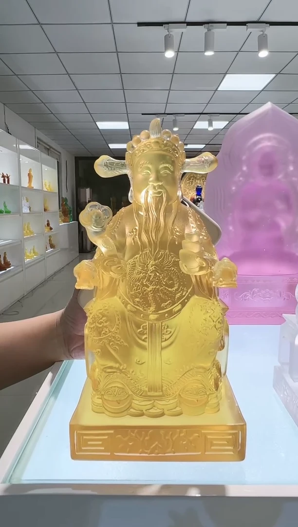 手工艺品琉璃古法琉璃财神