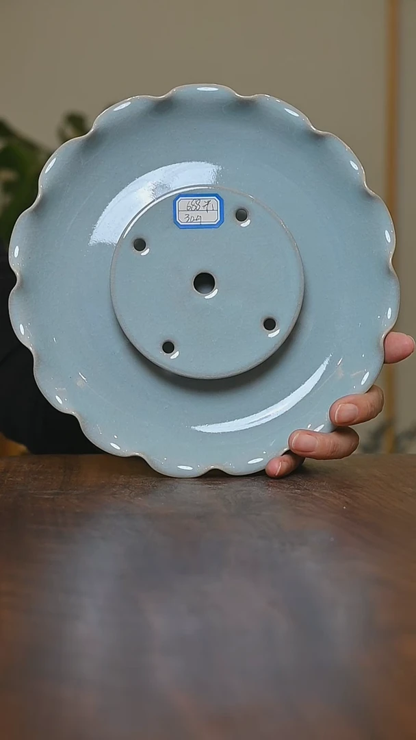 30#壶承 天青 微瑕 朱家汝窑款