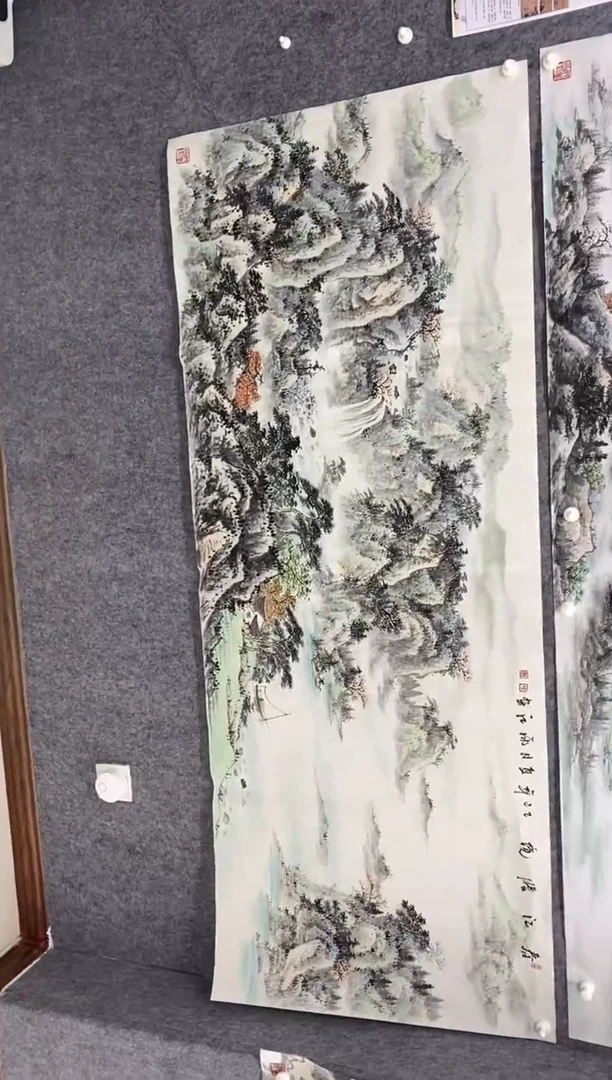 国画华*沈泳江 手绘 小六尺180*70cm