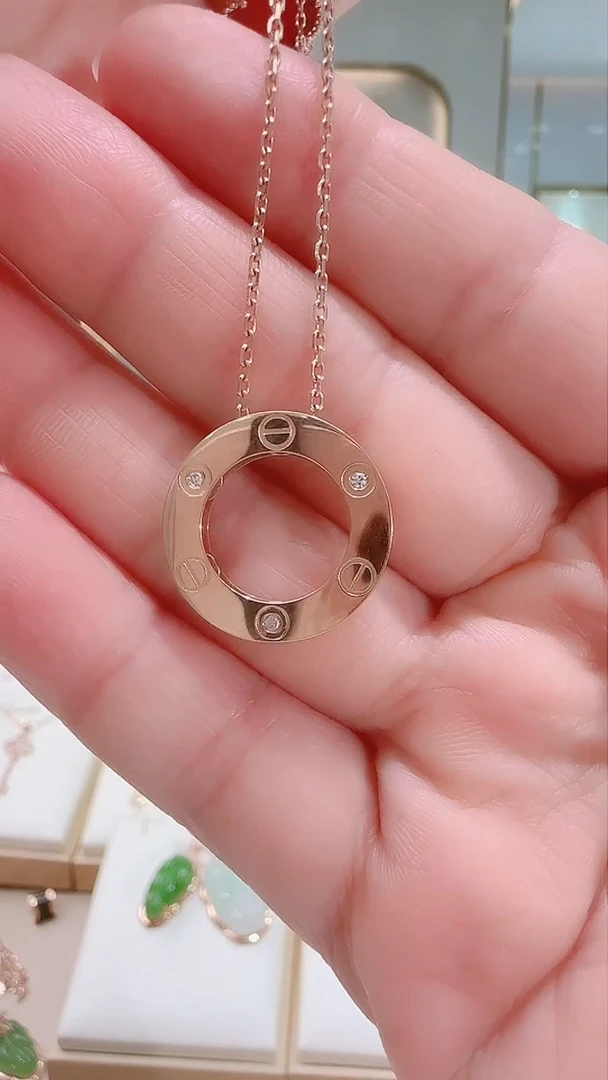 【闪购商品】钻石套链18K金镶嵌套链20mm