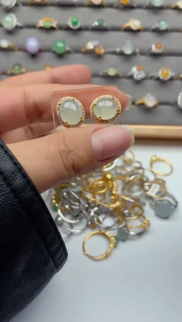 银S925镶嵌戒指翡翠.