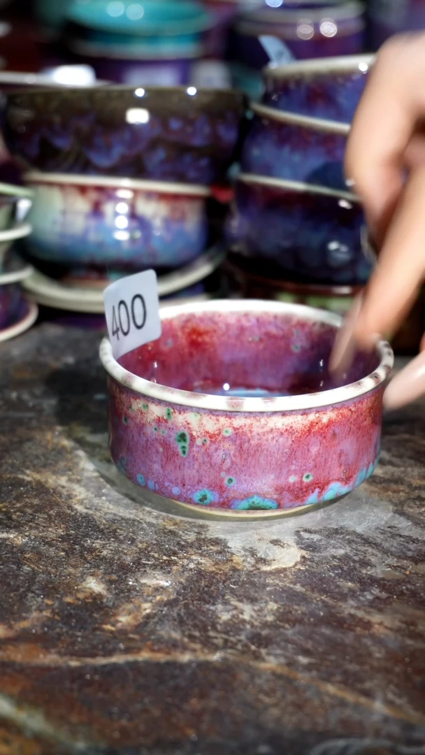 摆件精品窑变钧瓷茶器