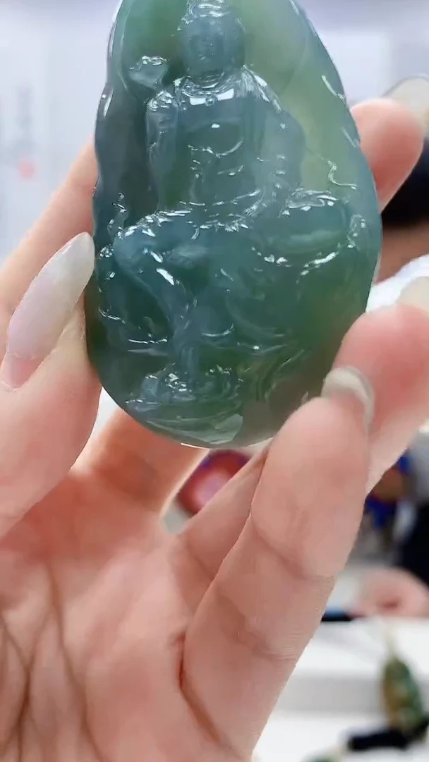 定制翡翠未镶嵌4898lr- 毛货挂件258
