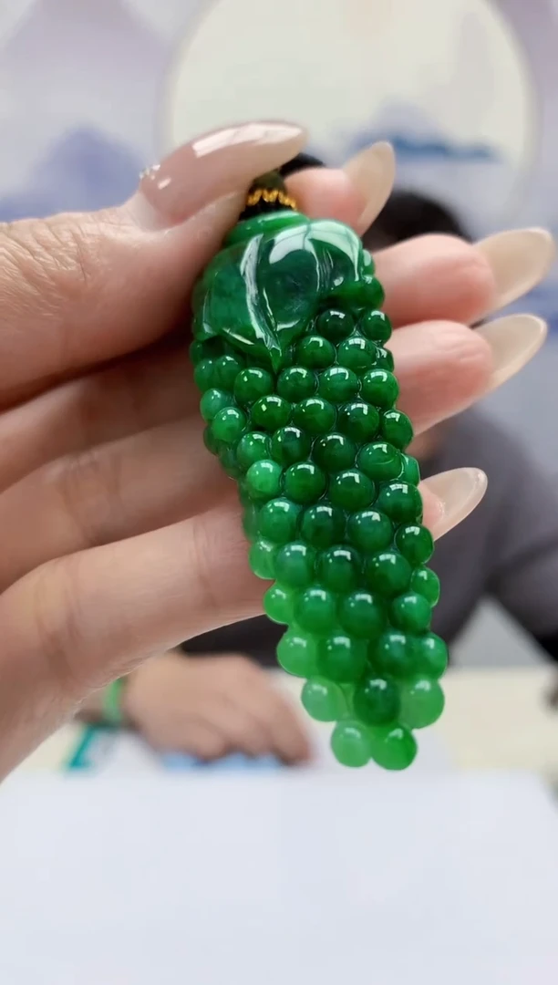 定制翡翠未镶嵌5060MM-毛货挂件206