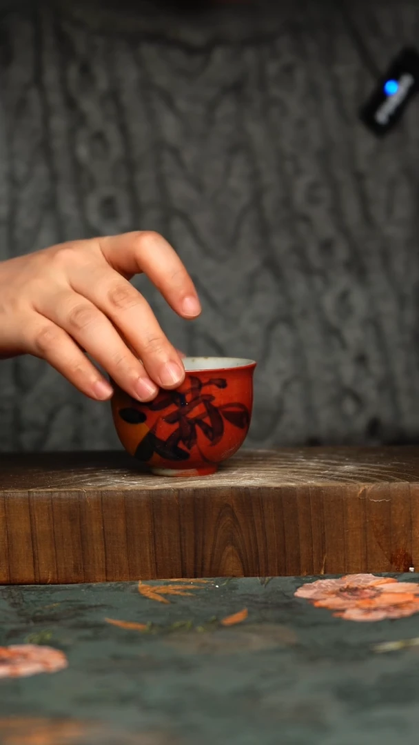 杯釉下彩手工手绘同款陶器