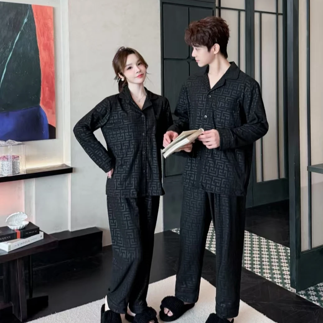 亲亲品奢【维也纳】厚款爆款德绒保暖男女睡衣冬春秋高级情侣长袖