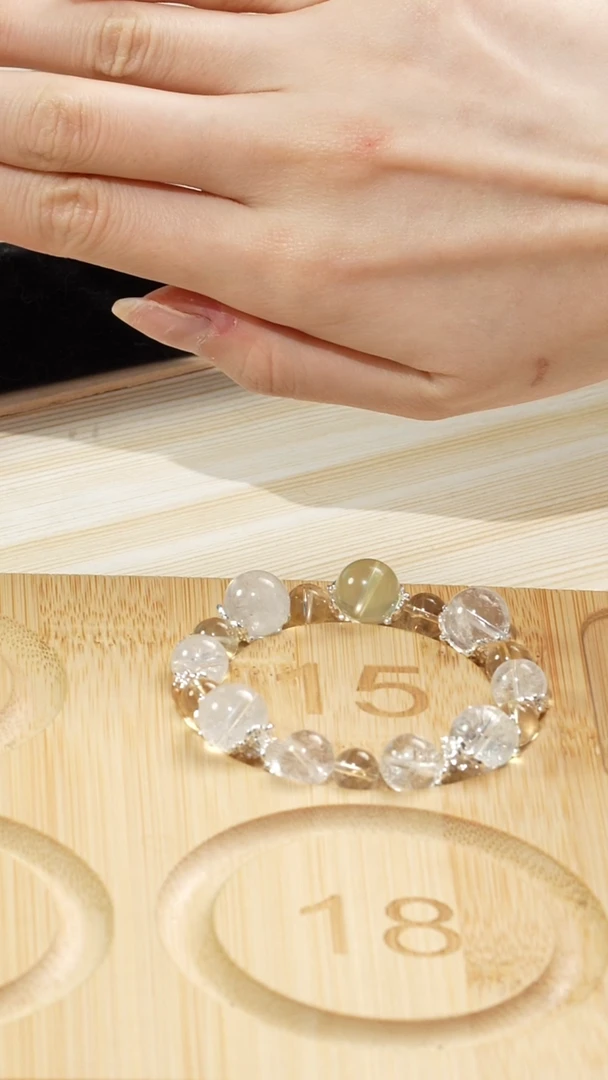 水晶手串未镶嵌白阿塞柠檬晶手串