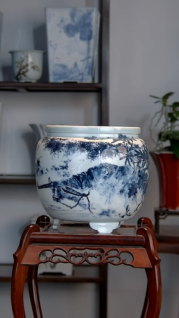 景德镇陶瓷手工花盆