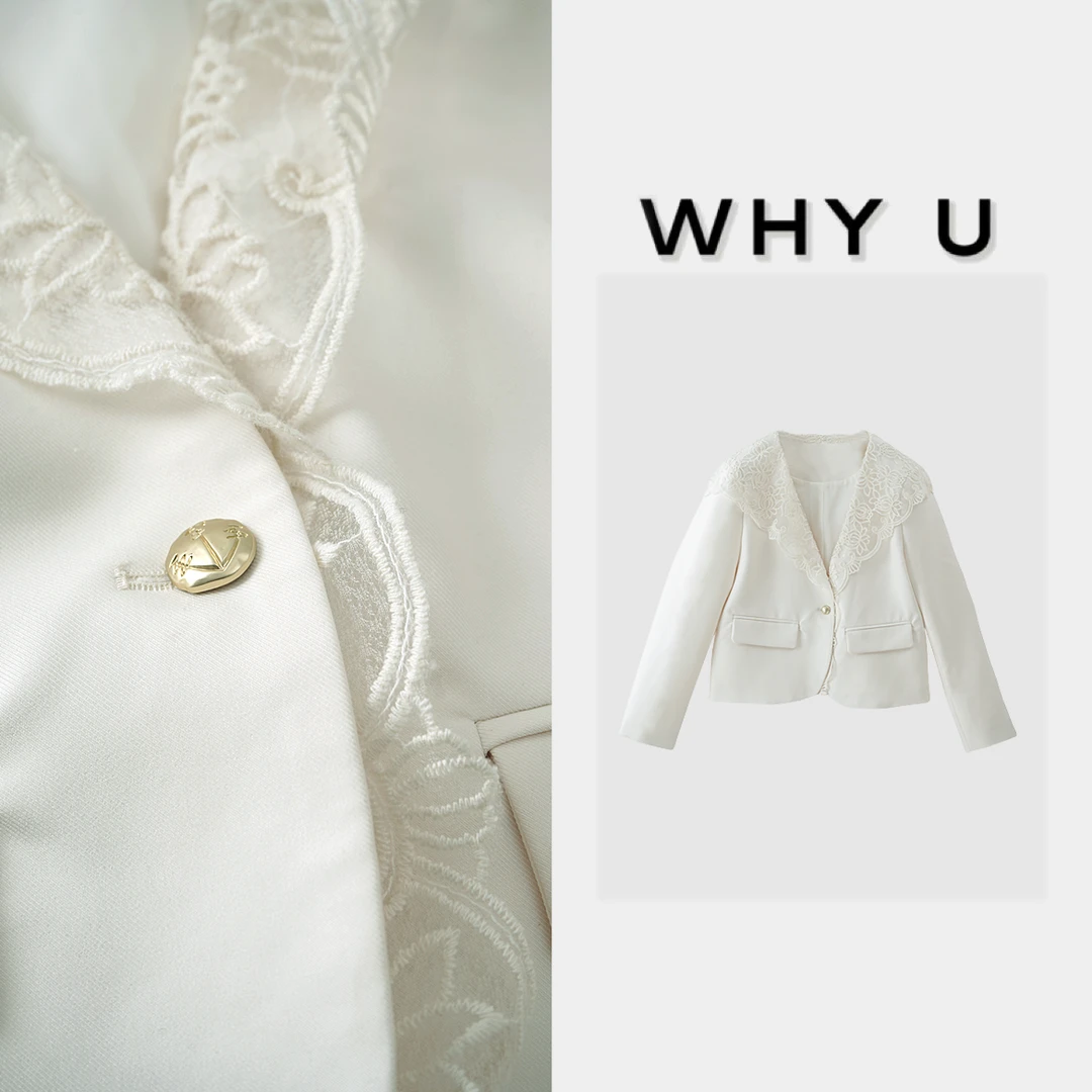 WHY U-25SS早春蕾丝饰边精致外套【蕾薇】