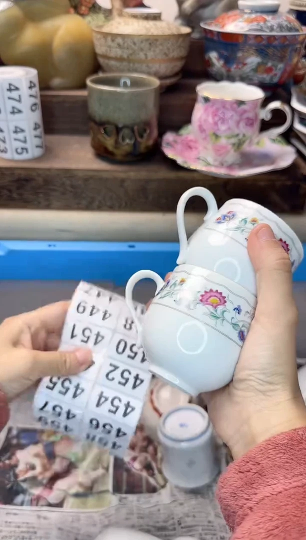 茶杯紫砂海**团447陶艺中古瓷器全场满18米包邮