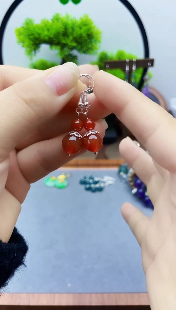 未镶嵌南红玛瑙耳饰333300