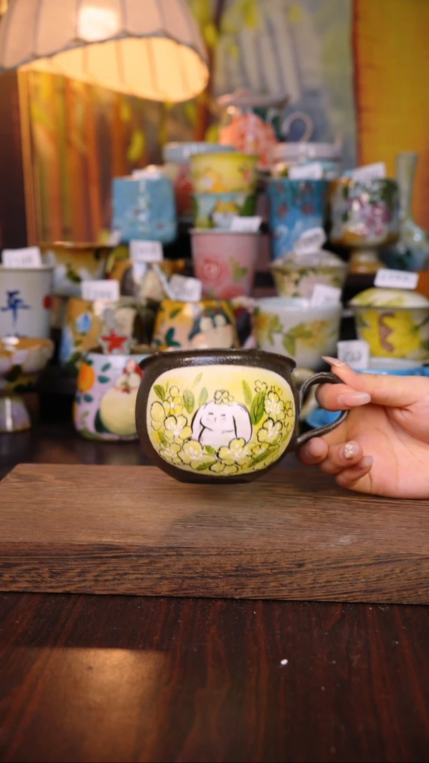 摆件泥垚手作 景德镇手工手绘器物
