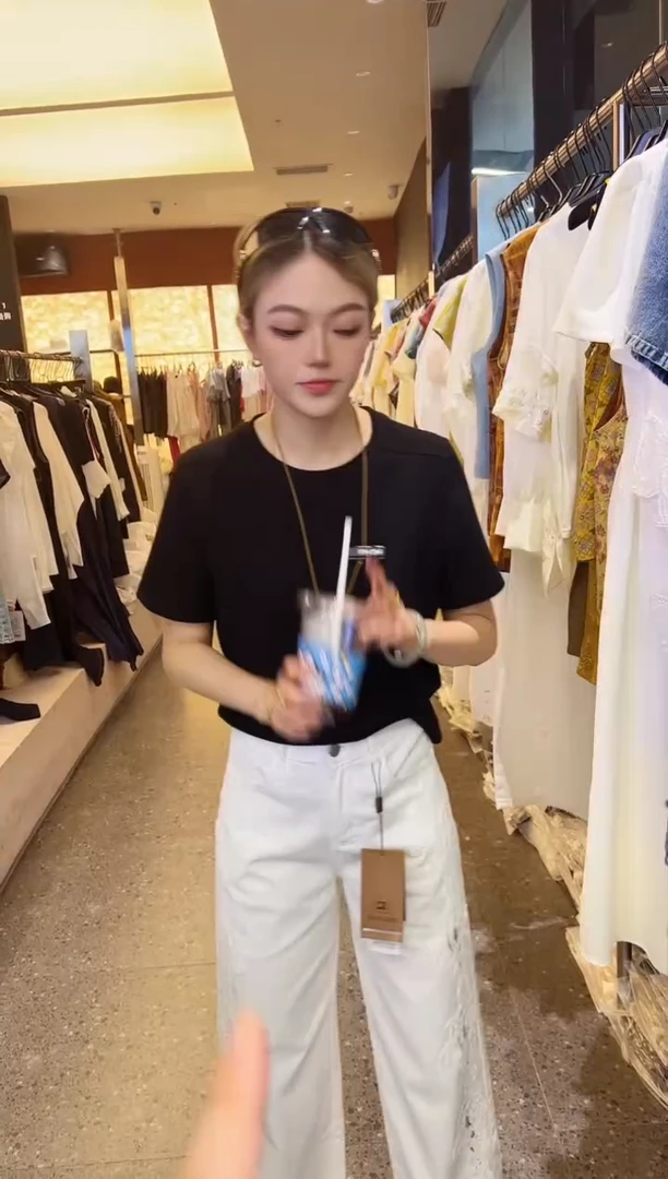 吊带张小张小龙专属裤子818 白色 27码