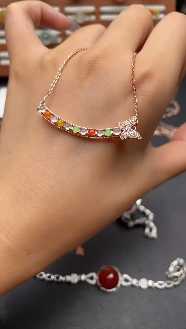 翡翠戒指银S925镶嵌一物一证一礼盒