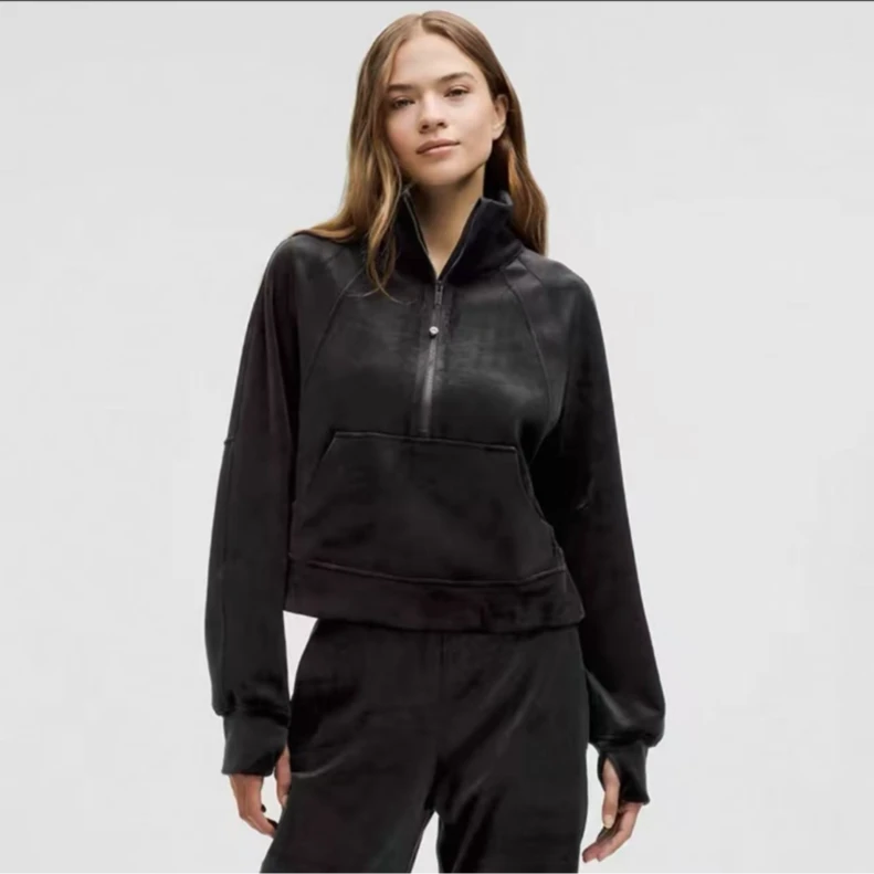 lululemon/露露乐蒙 Scuba女士丝绒宽松立领卫衣