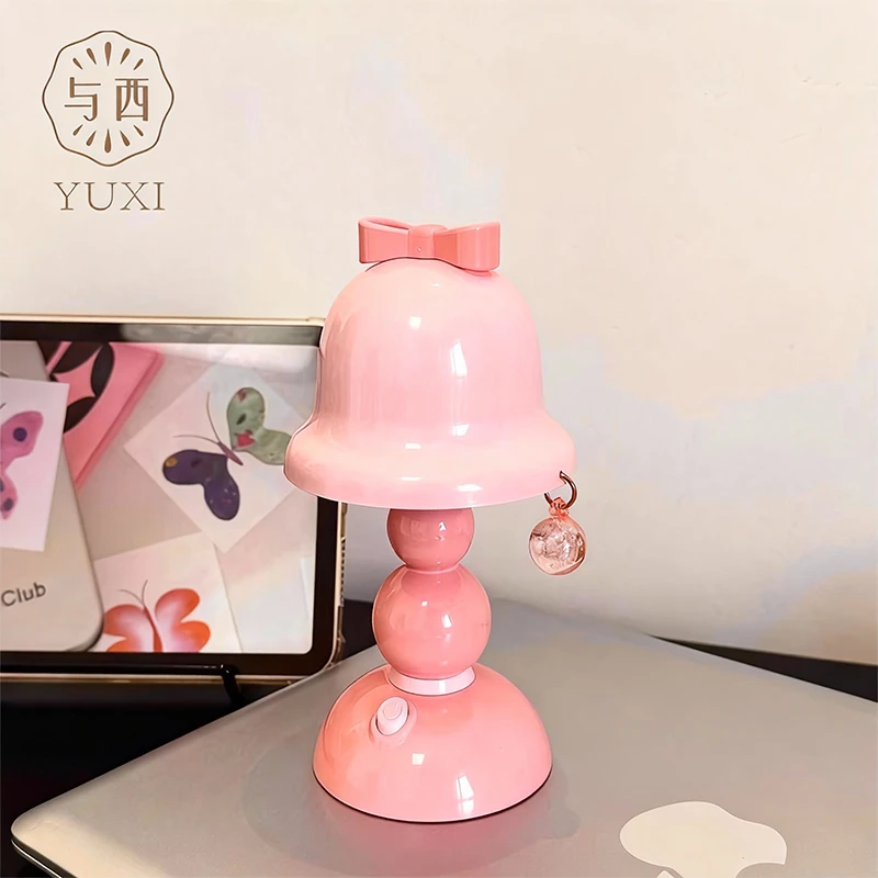 YUXI/与西新款LED可爱少女心花朵台灯学生宿舍桌面装饰触摸台灯