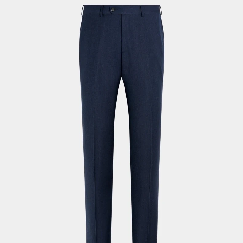 70%羊毛华伦时代新款羊毛总裁西装藏蓝色行政商务结婚男式西裤子