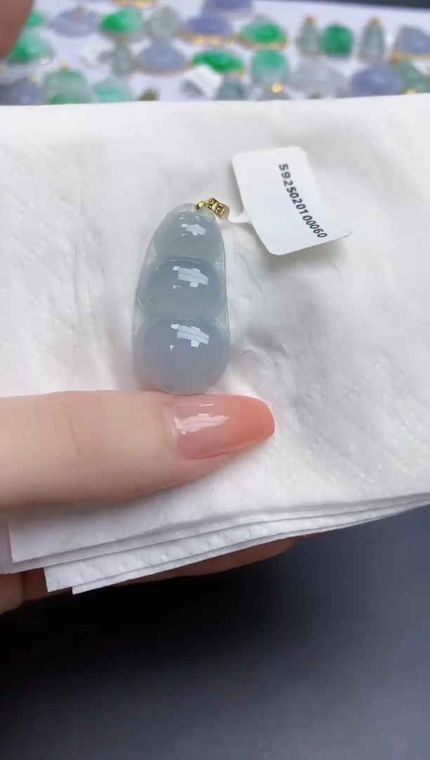 【闪购商品】翡翠颈饰18K金镶嵌天然缅甸翡翠A货