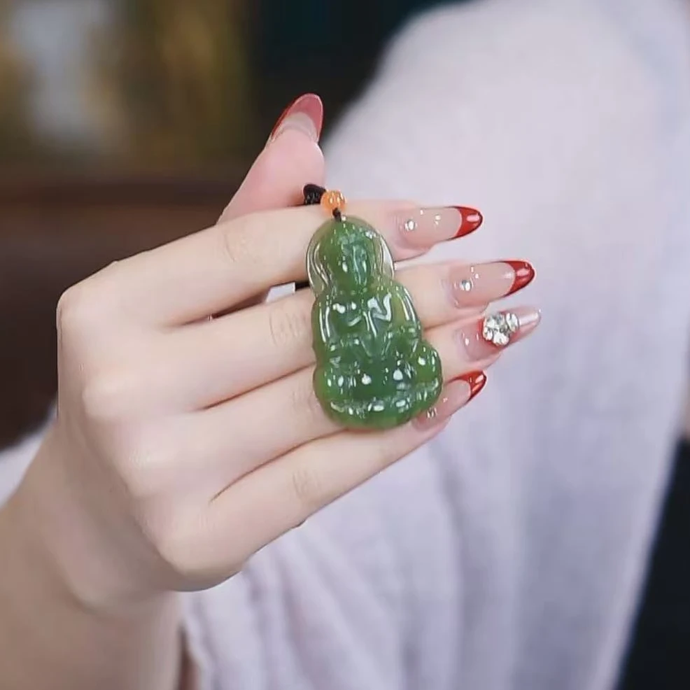 【睿泽鉴宝】和田玉观音吊坠 49*30*8mm CB3078