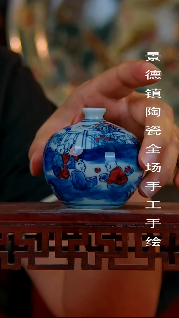 摆件手景德镇陶瓷 全场手工绘