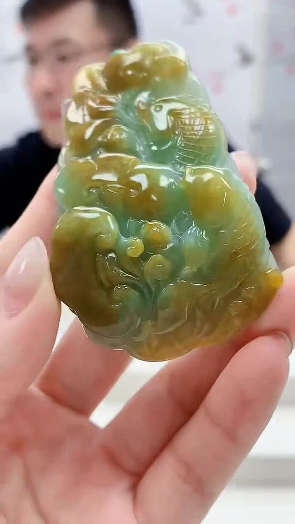 定制翡翠未镶嵌5124lr-毛货挂件200