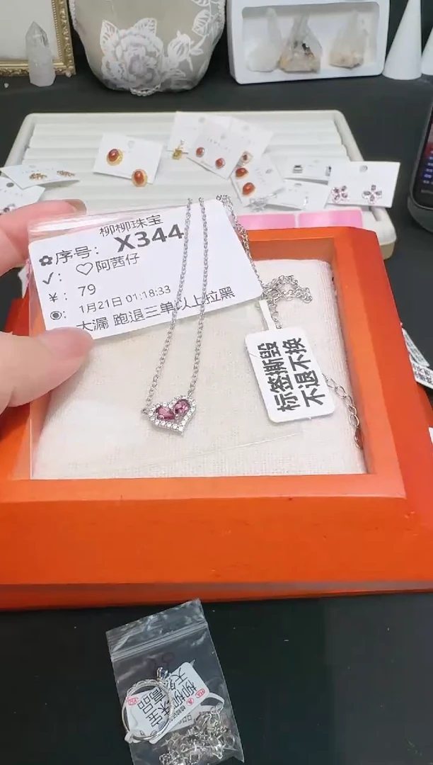 【闪购商品】石榴石颈饰银S925镶嵌多样性发一X344