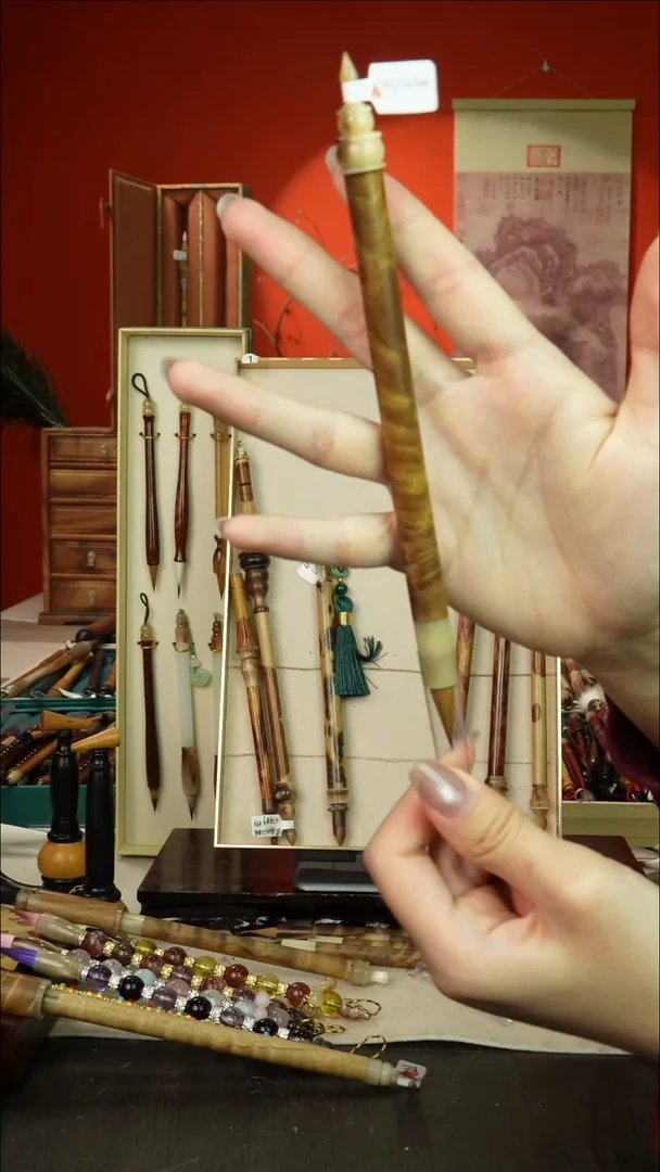 138号闪孤品高货毛笔链接 清水试笔 蘸墨不退