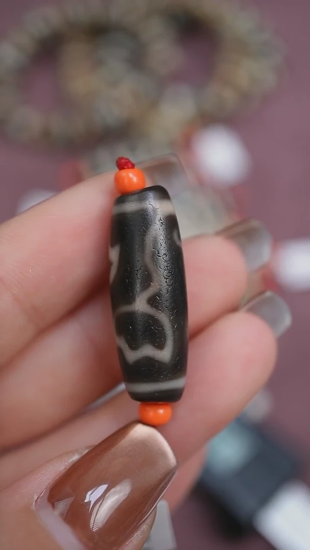 【闪购商品】玛瑙/玉髓颈饰未镶嵌蚀花玛瑙珠定制编绳