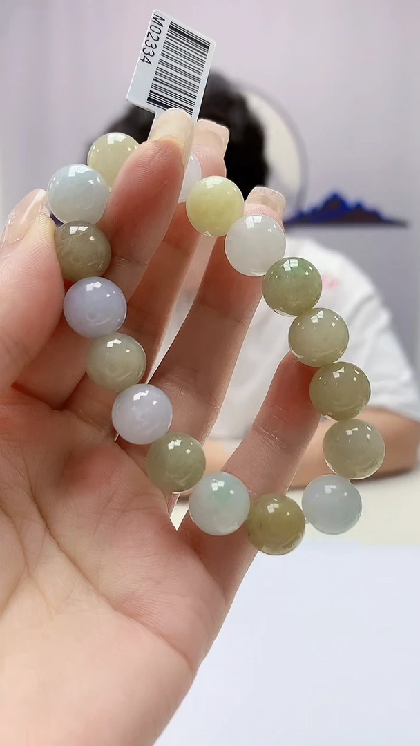 定制翡翠未镶嵌4688ms-毛货141手串