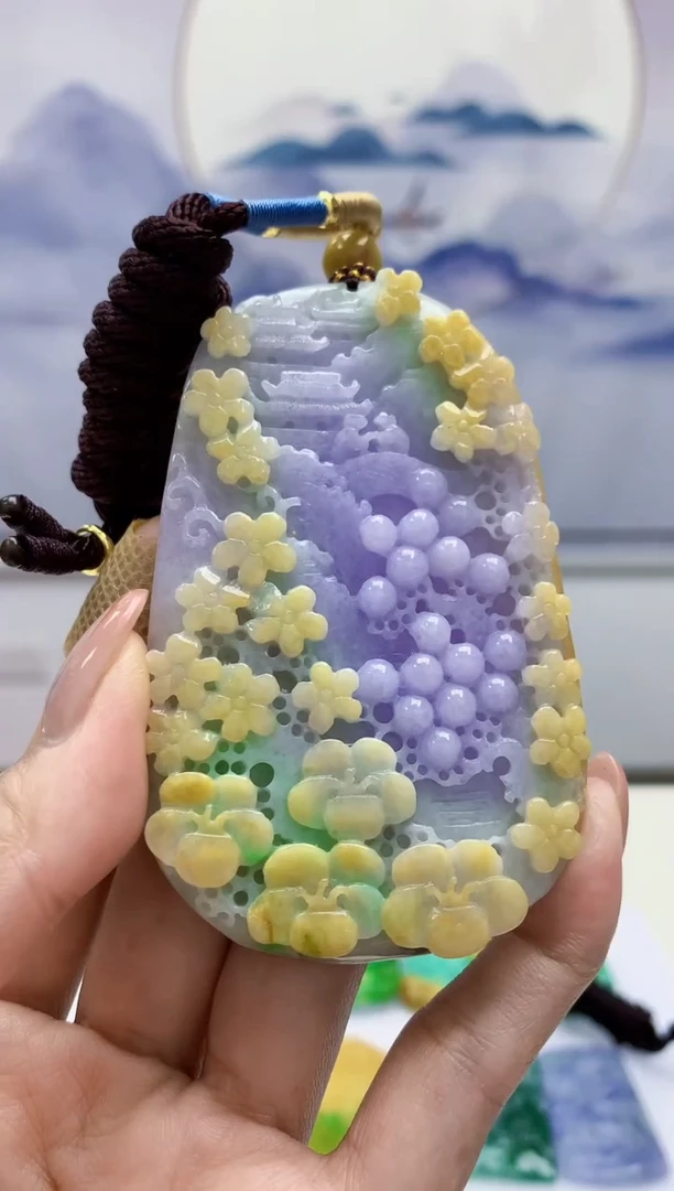 定制翡翠未镶嵌财***到4868MM-毛货挂件123