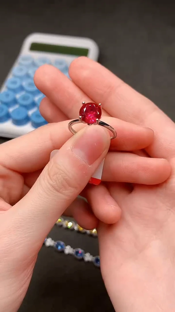 【闪购商品】红宝石戒指银S925镶嵌.......