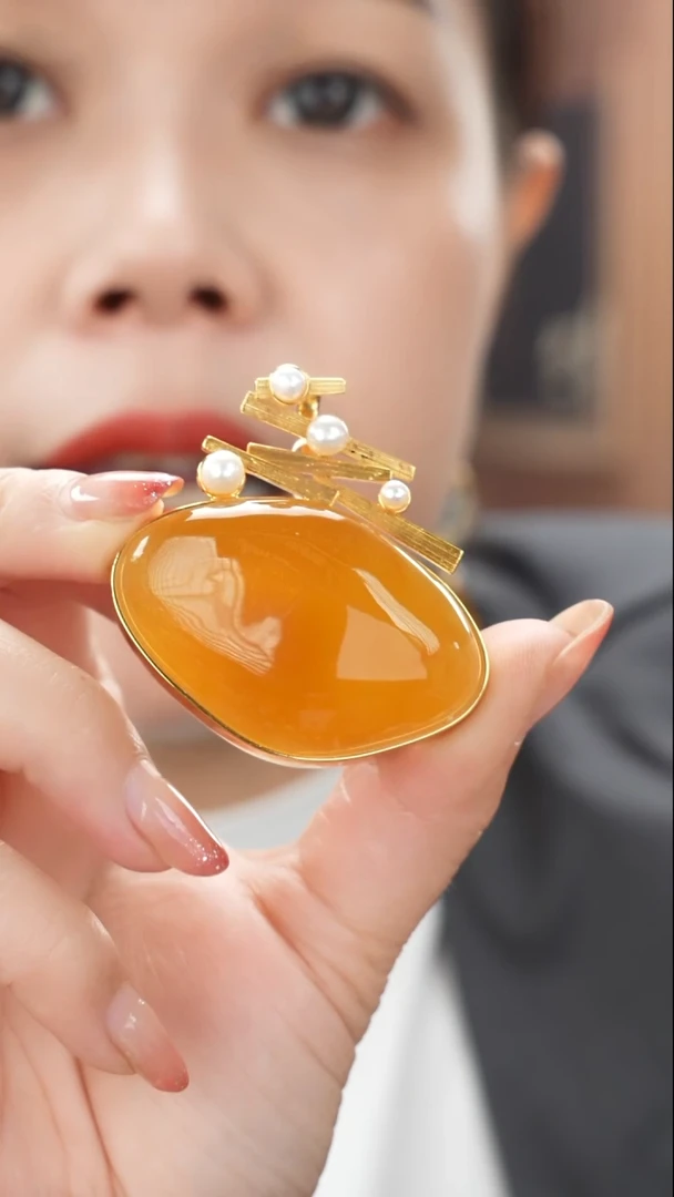 琥珀吊坠(不含链)未镶嵌精品蜜蜡吊坠
