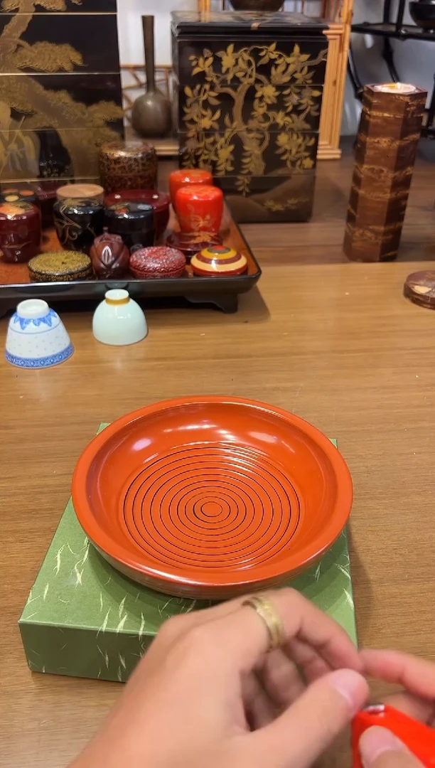 平安象彦 根来塗茶钵