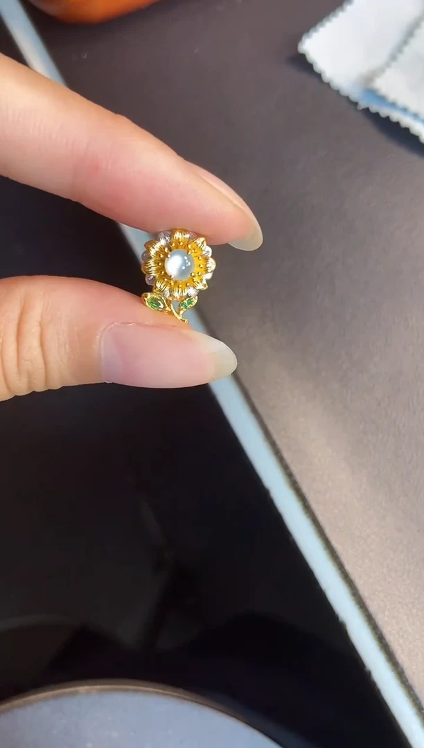 吊坠(不含链)银S925镶嵌翡翠天然A货翡翠