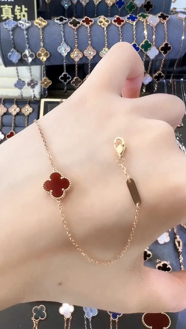 【闪购商品】玛瑙/玉髓手链18K金镶嵌18K手链