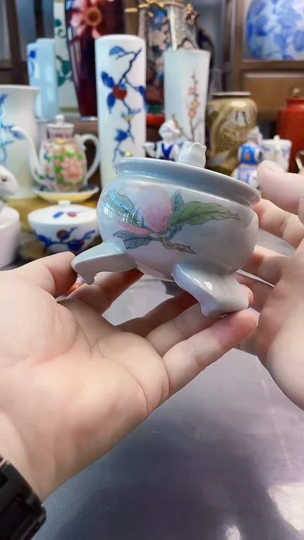 瓷片日产手绘香炉