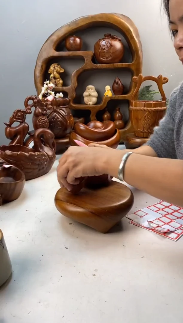 香樟木A15三足墩墩/尺寸20*20*7