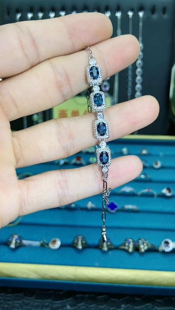 【闪购商品】托帕石手链银S925镶嵌1121