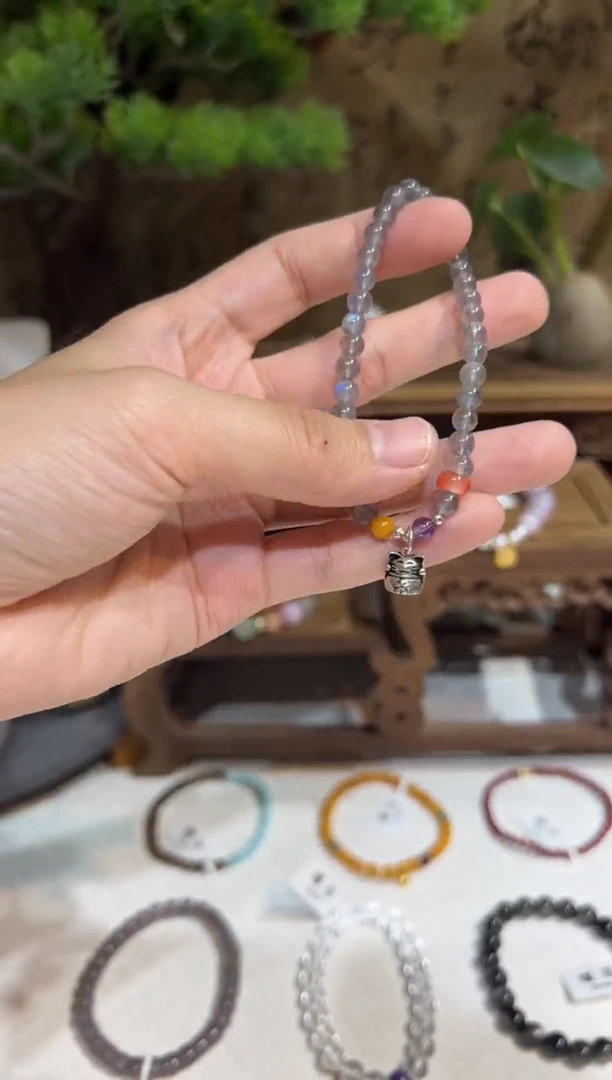 未镶嵌手链长石手饰@@