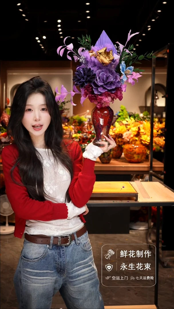 手工艺品琉璃手工花器花束空运包邮送货上门-以图片为准